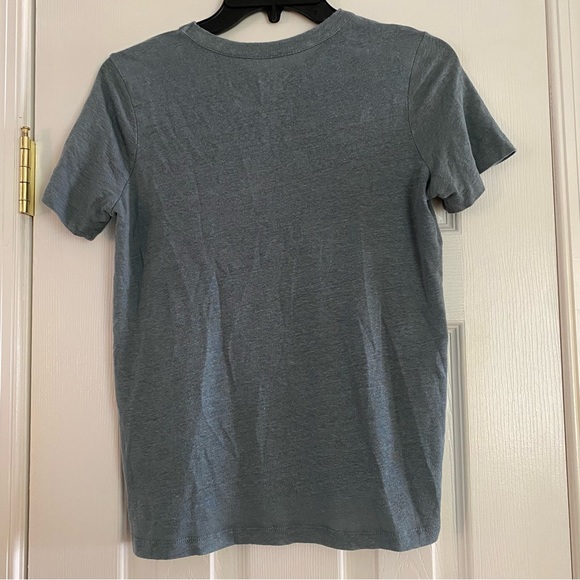 Anthropologie x Chaser Sea Tee Shirt Colorful Embroidered XS Linen Red Vacation - Picture 4 of 10